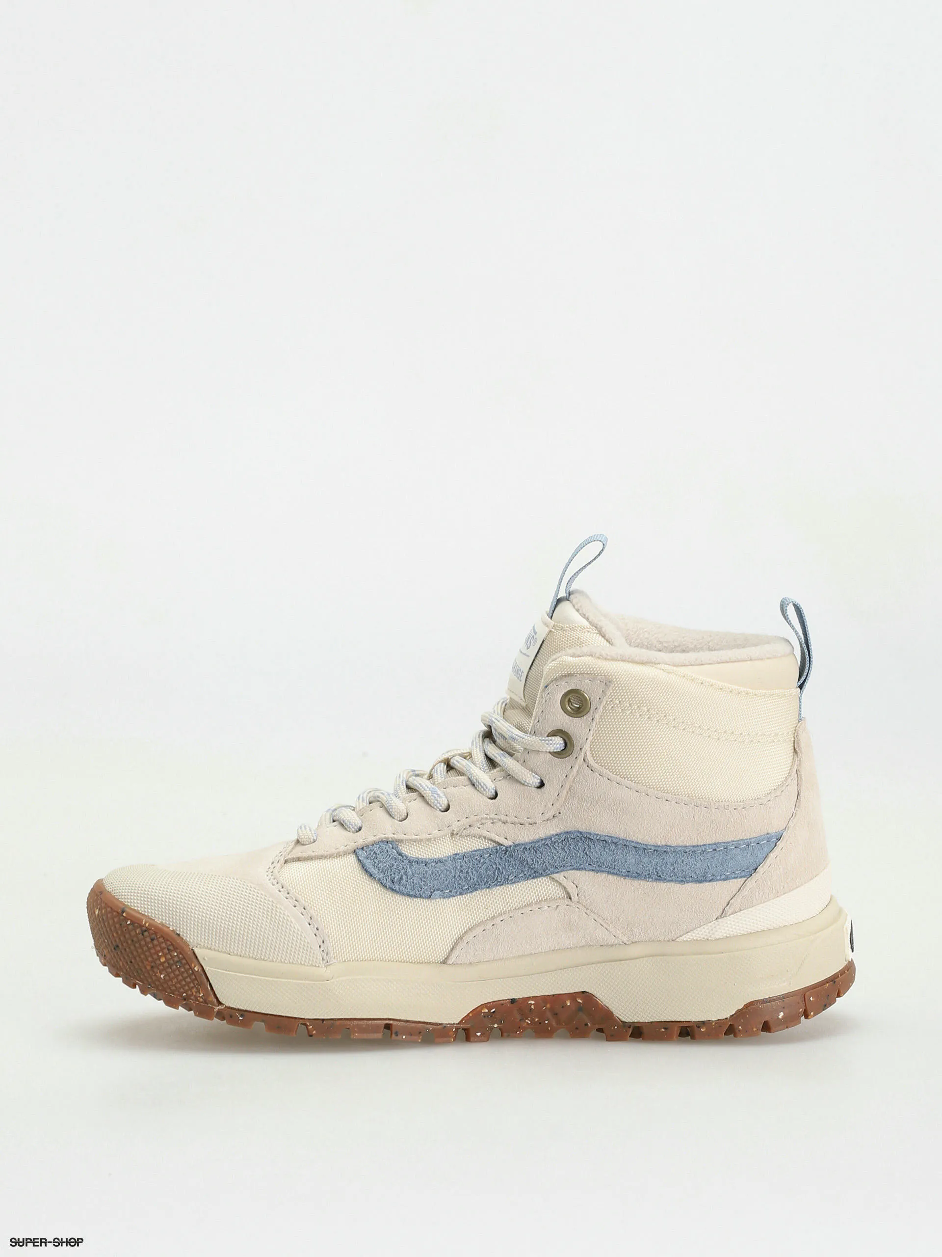 Vans Ultrarange Exo Hi MTE 1 Vintage White and Blue Stripe Shoes