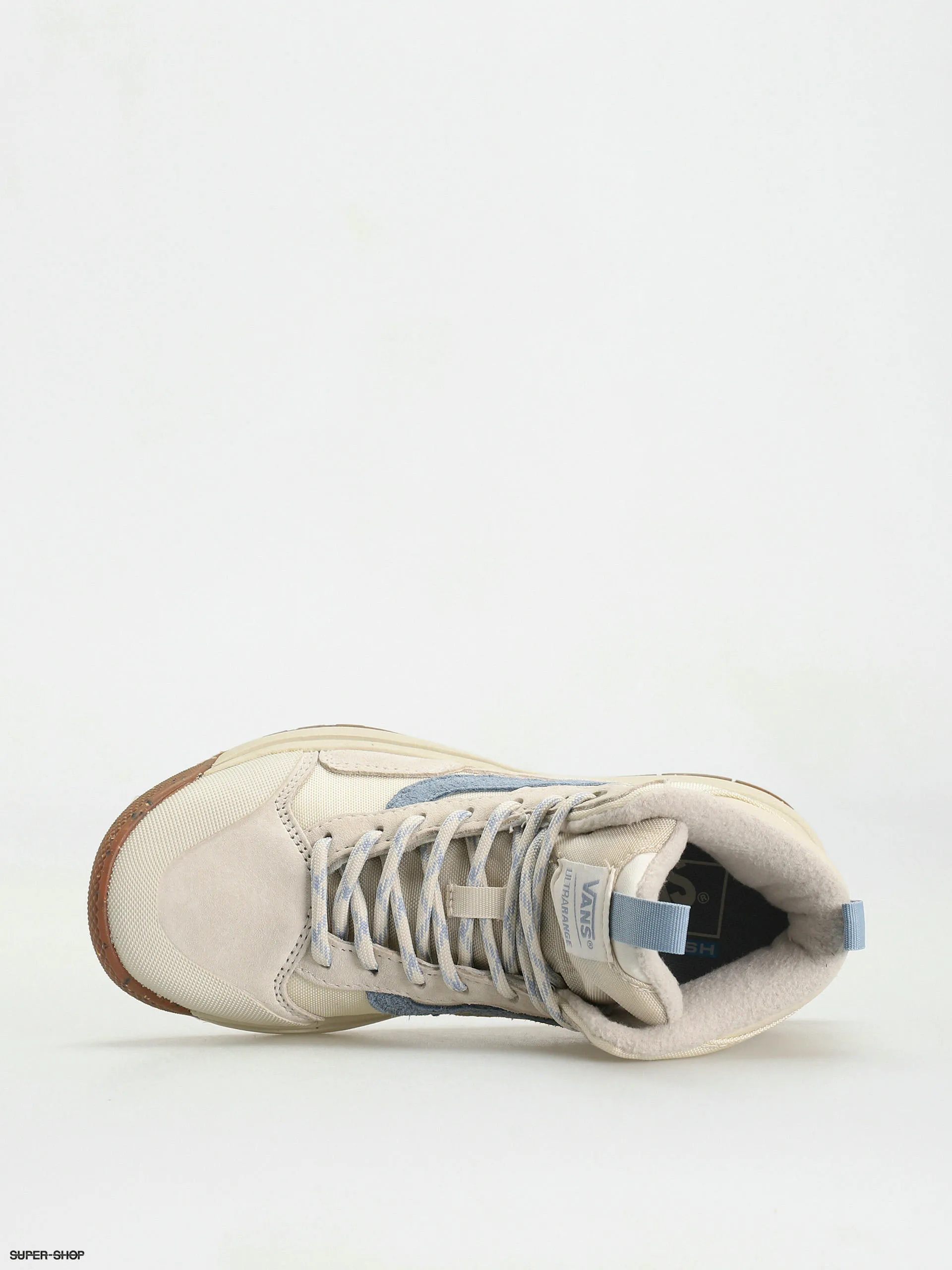 Vans Ultrarange Exo Hi MTE 1 Vintage White and Blue Stripe Shoes