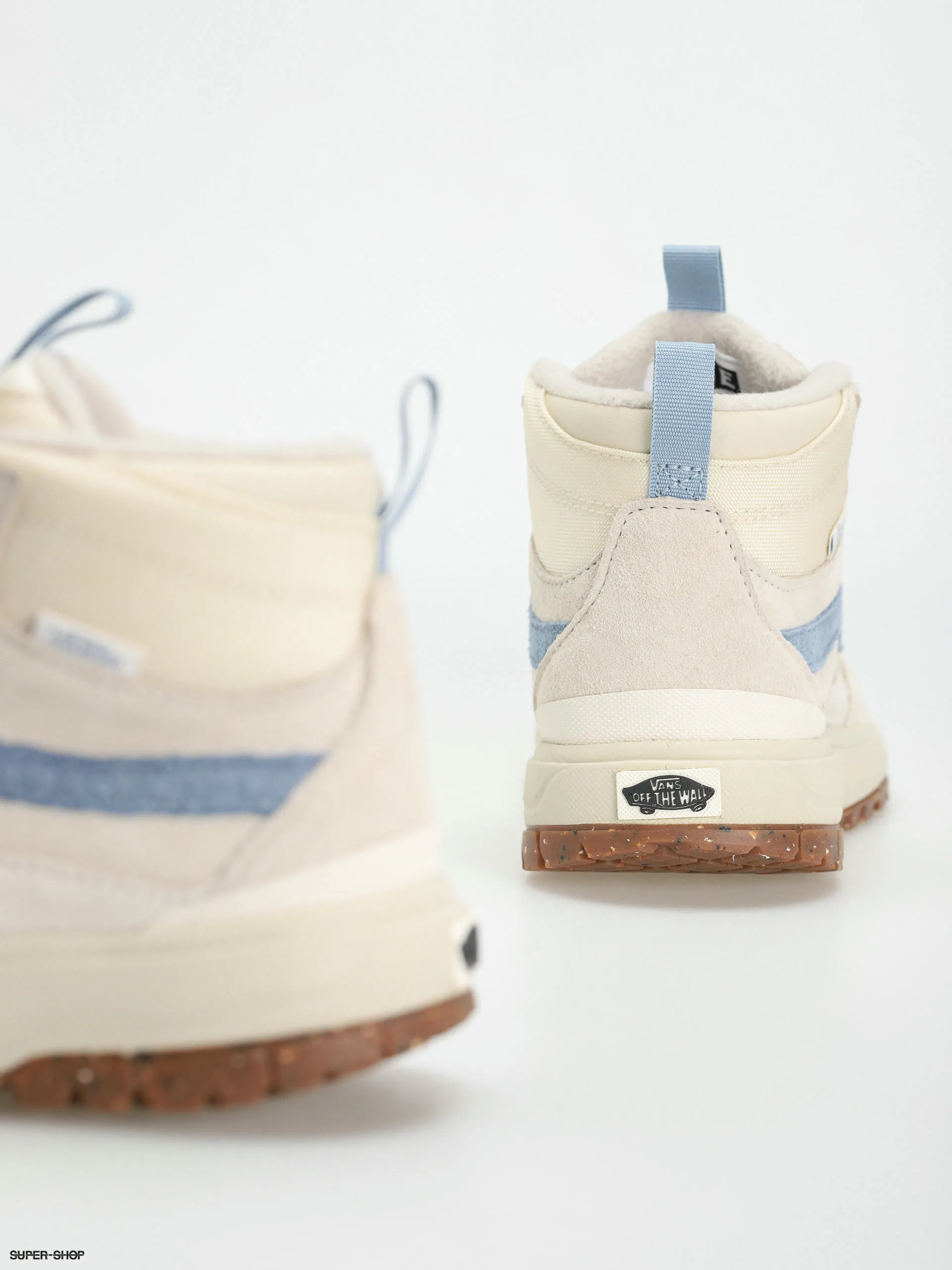 Vans Ultrarange Exo Hi MTE 1 Vintage White and Blue Stripe Shoes