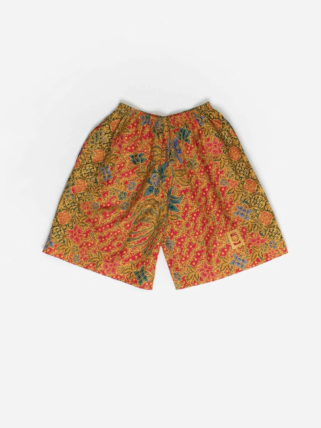 Colorful Cotton Shorts with Paisley Floral Pattern - XS/Small