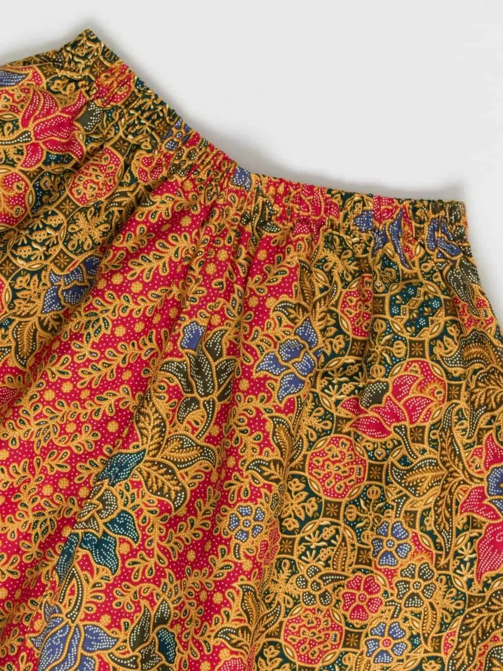 Colorful Cotton Shorts with Paisley Floral Pattern - XS/Small