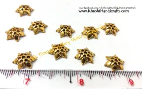 Vintage Style Flower Bead Cap in Gold - 12mm Size