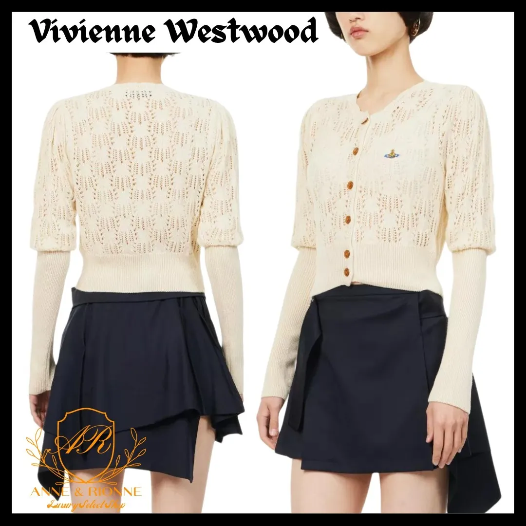 Vivienne Westwood Casual Party Elegant Logo Cardigans