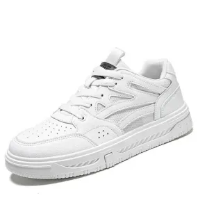 White Casual Shoe Sneaker with Splicing Detail