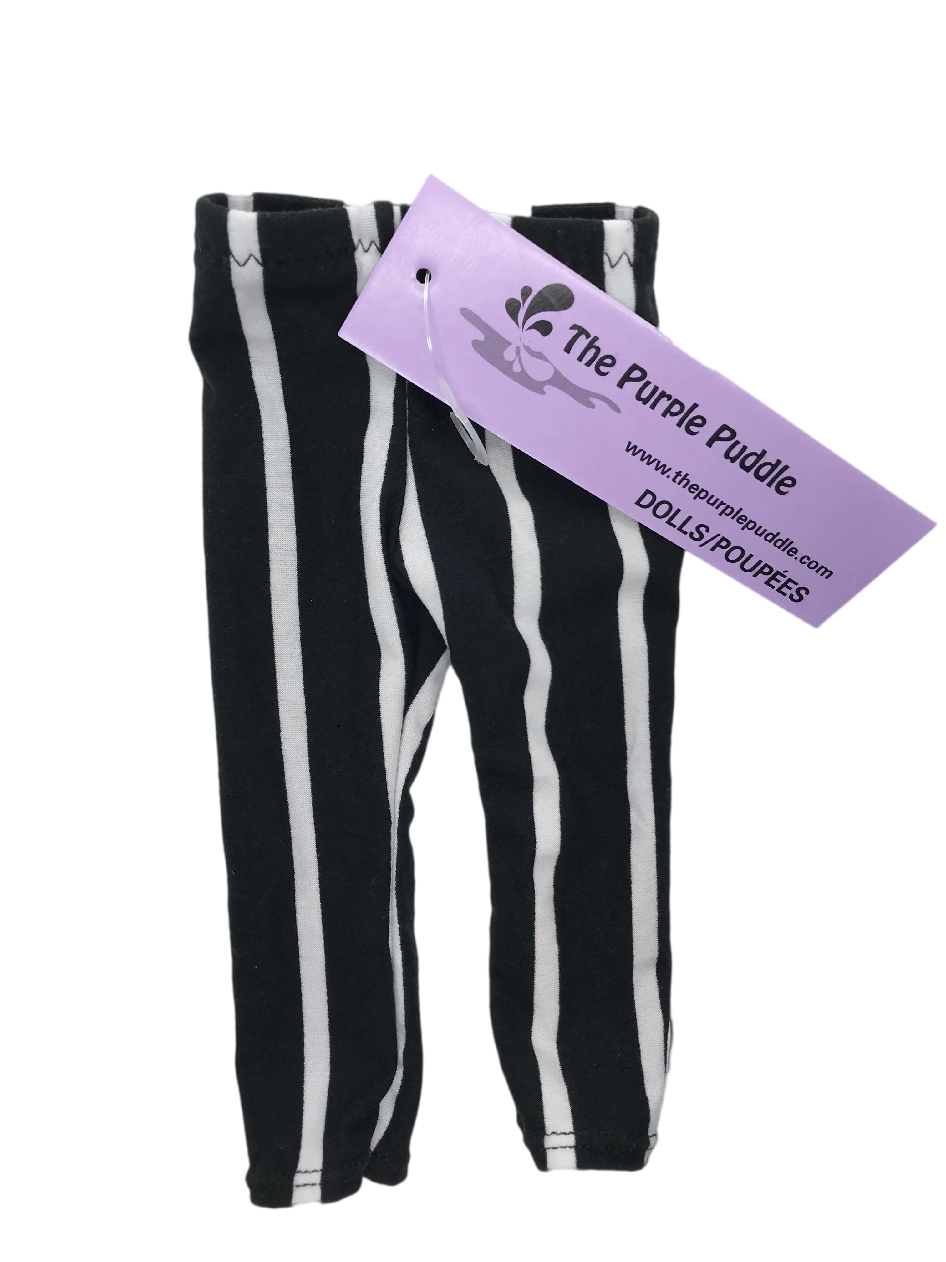 Striped White Doll Leggings