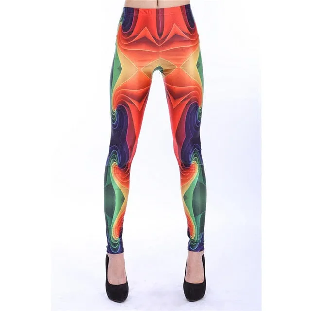 New Fashion Women's Leggings - 3D Printed Colorful Leggings for Women