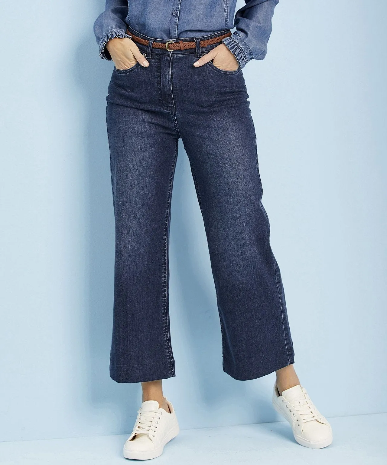 Wide Leg Denim Pants