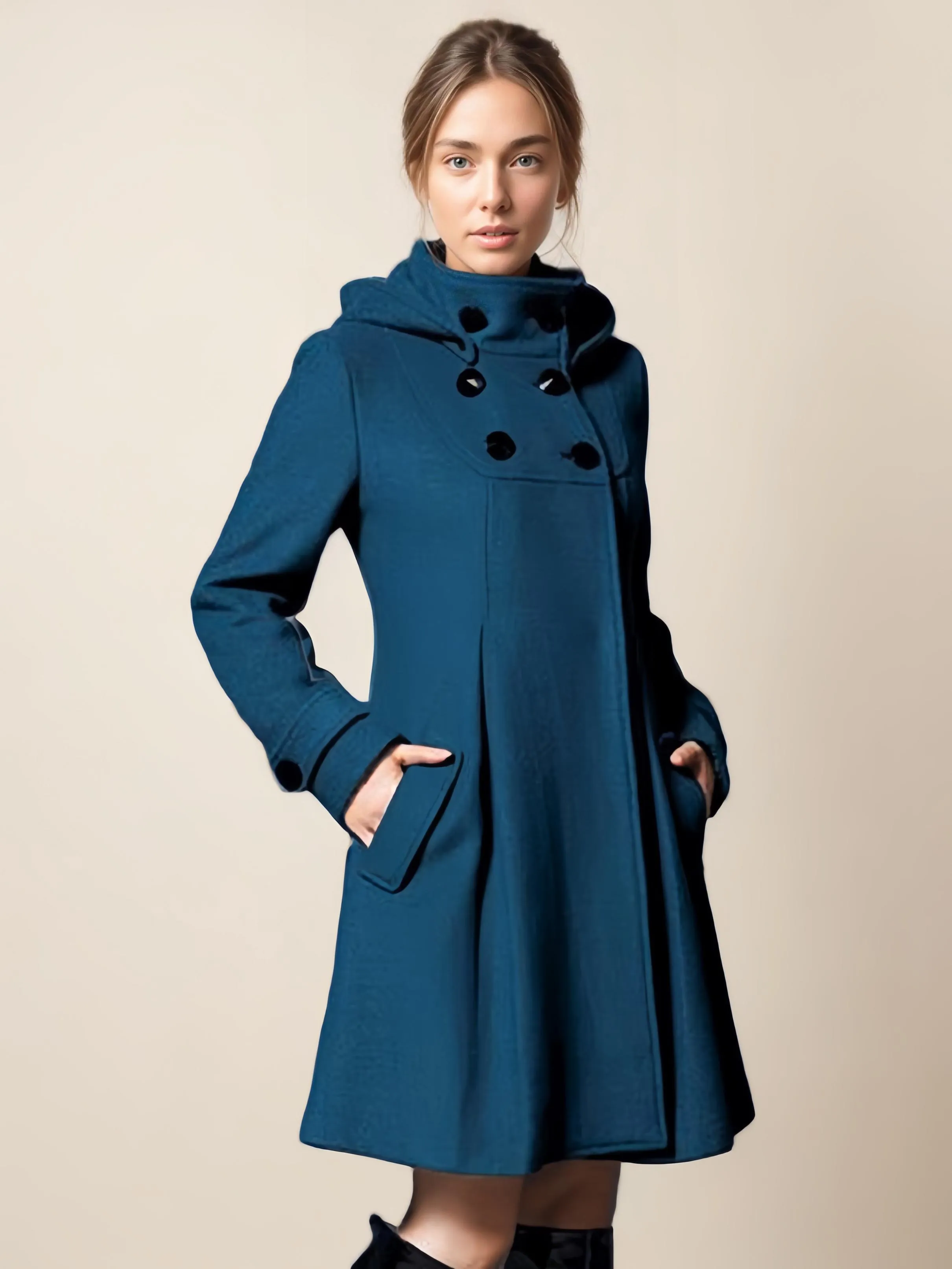 Winter Coat Women's High Collar Long Sleeve Outerwear