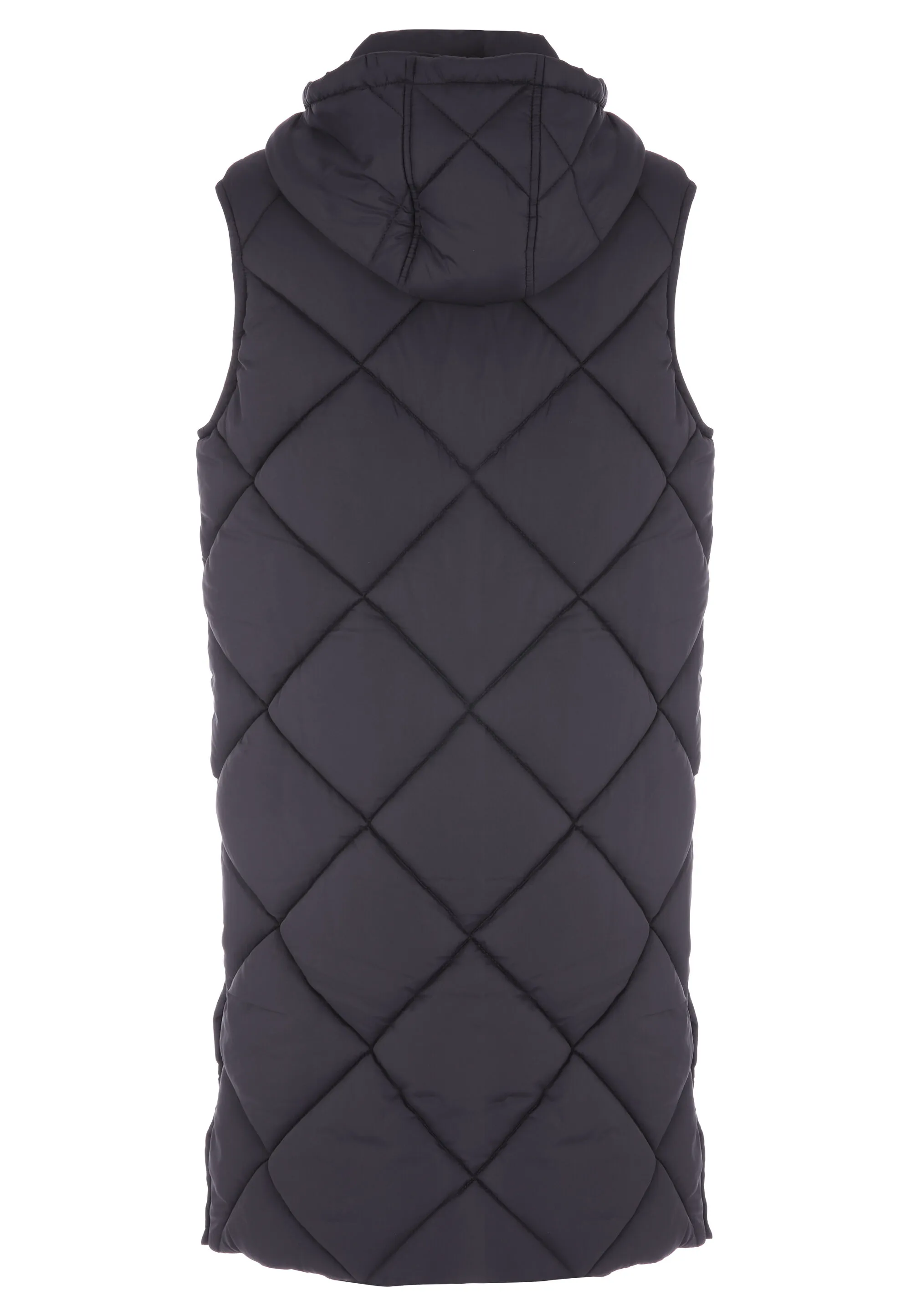 Charcoal Diamond Quilted Gilet Jacket for Women