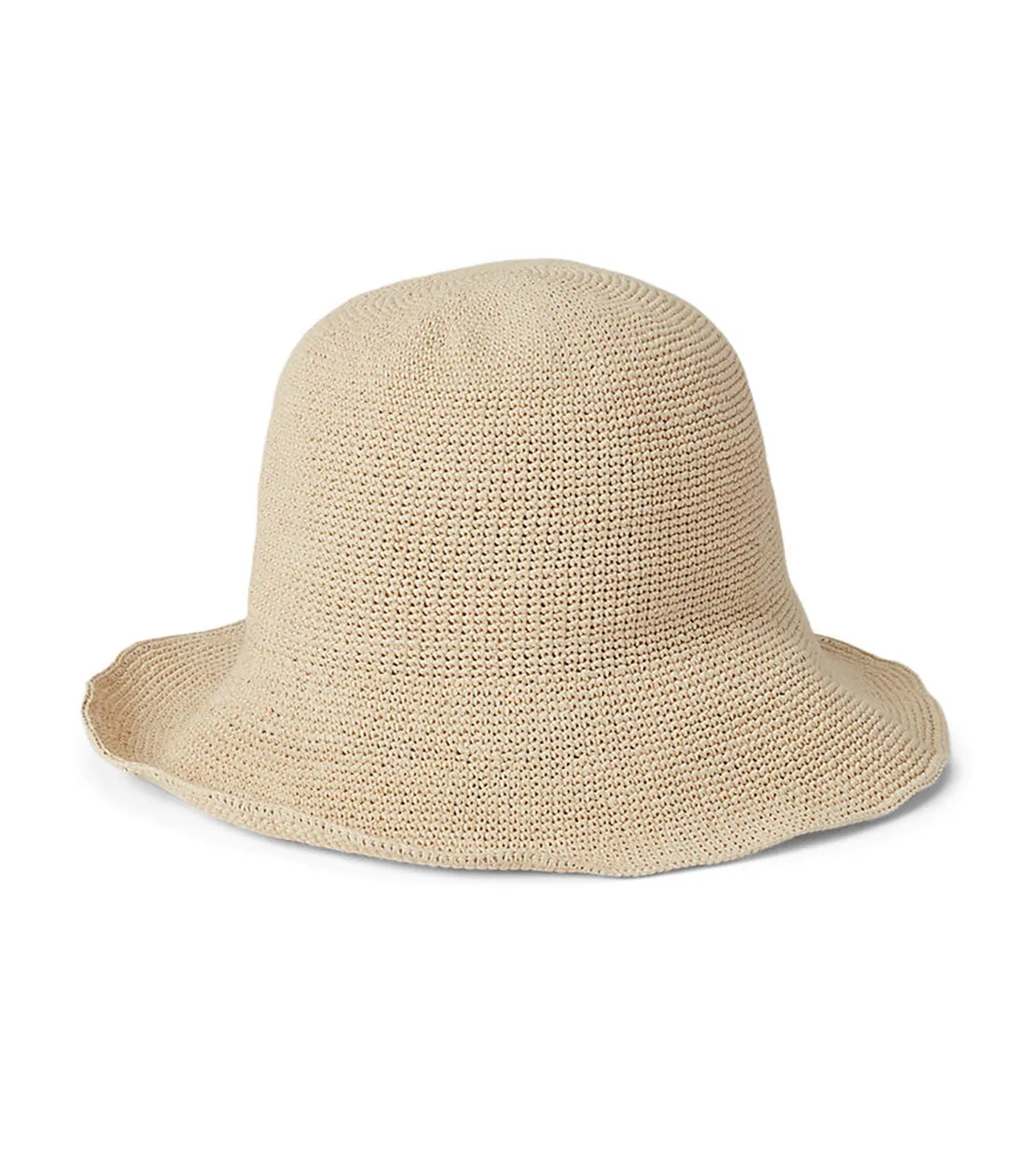 Crochet Straw Hat for Women Gardening Natural Color