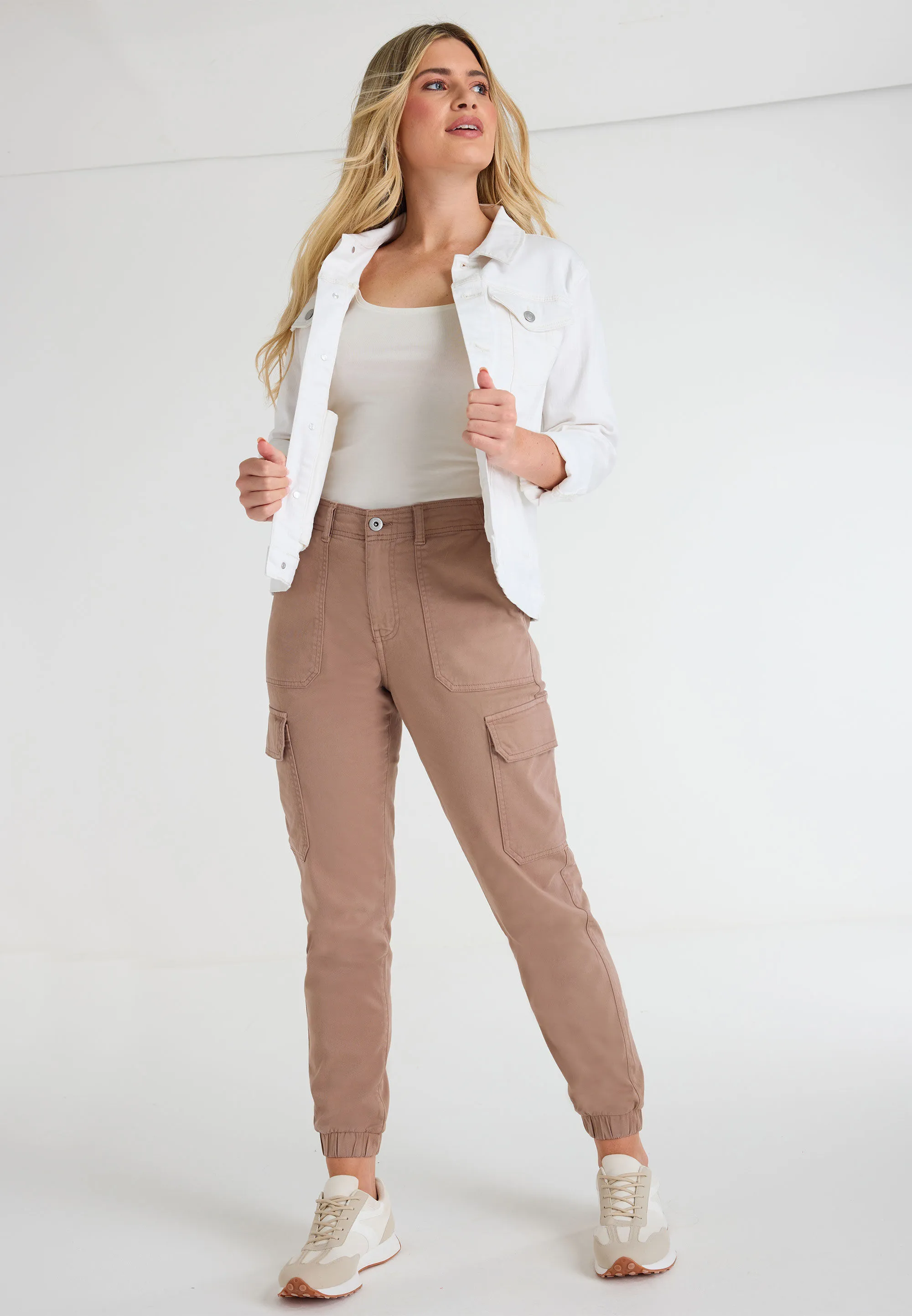 Women's Mink Cuffed Cargo Pants