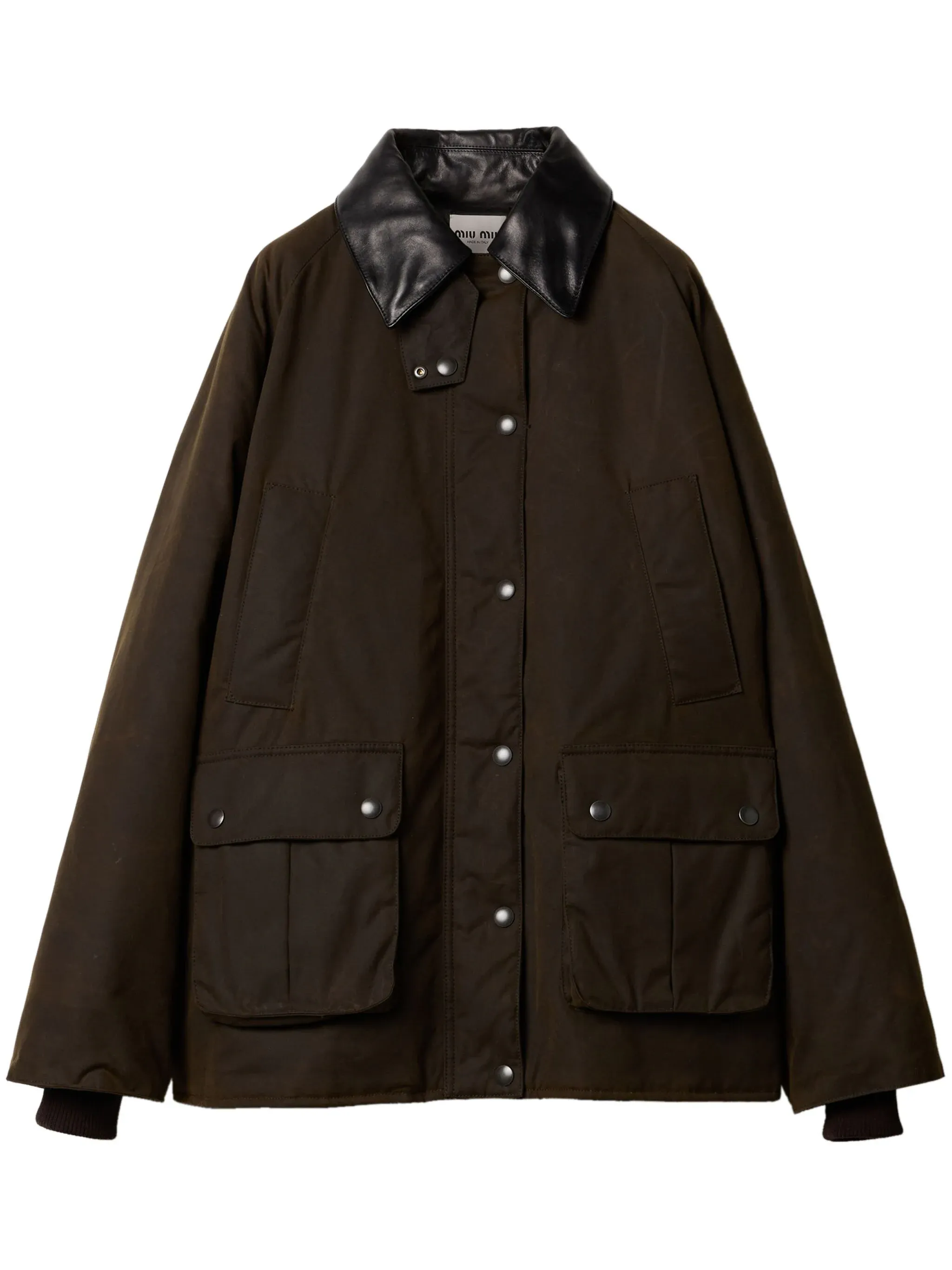 Women's Padded Waxed Canvas Jacket by MIU MIU