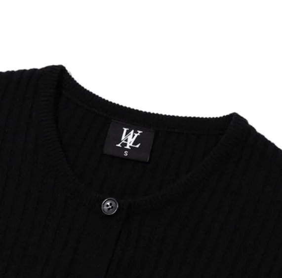 WOOALONG Street Style Plain Logo Cardigans