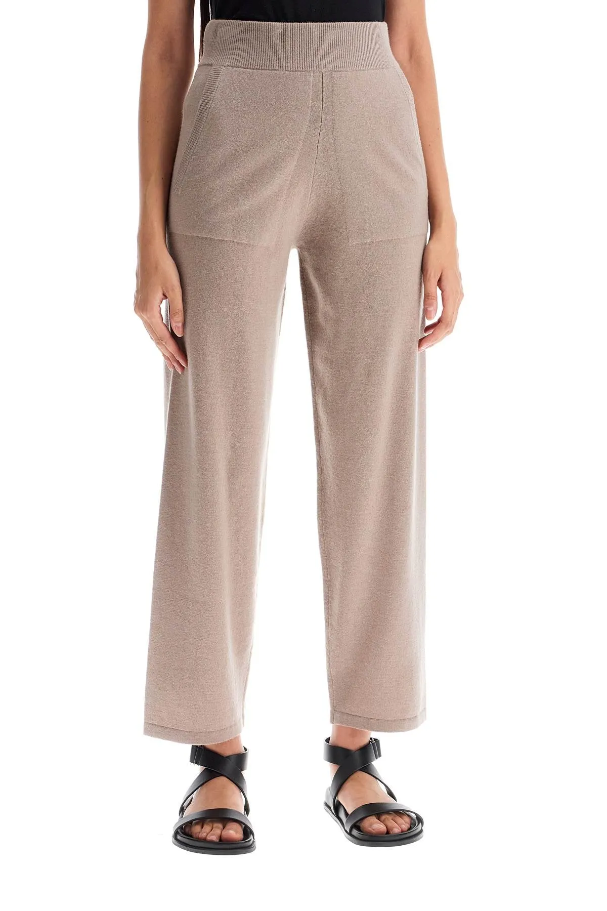 Wool and cashmere blend trousers in grey by Max Mara Leisure