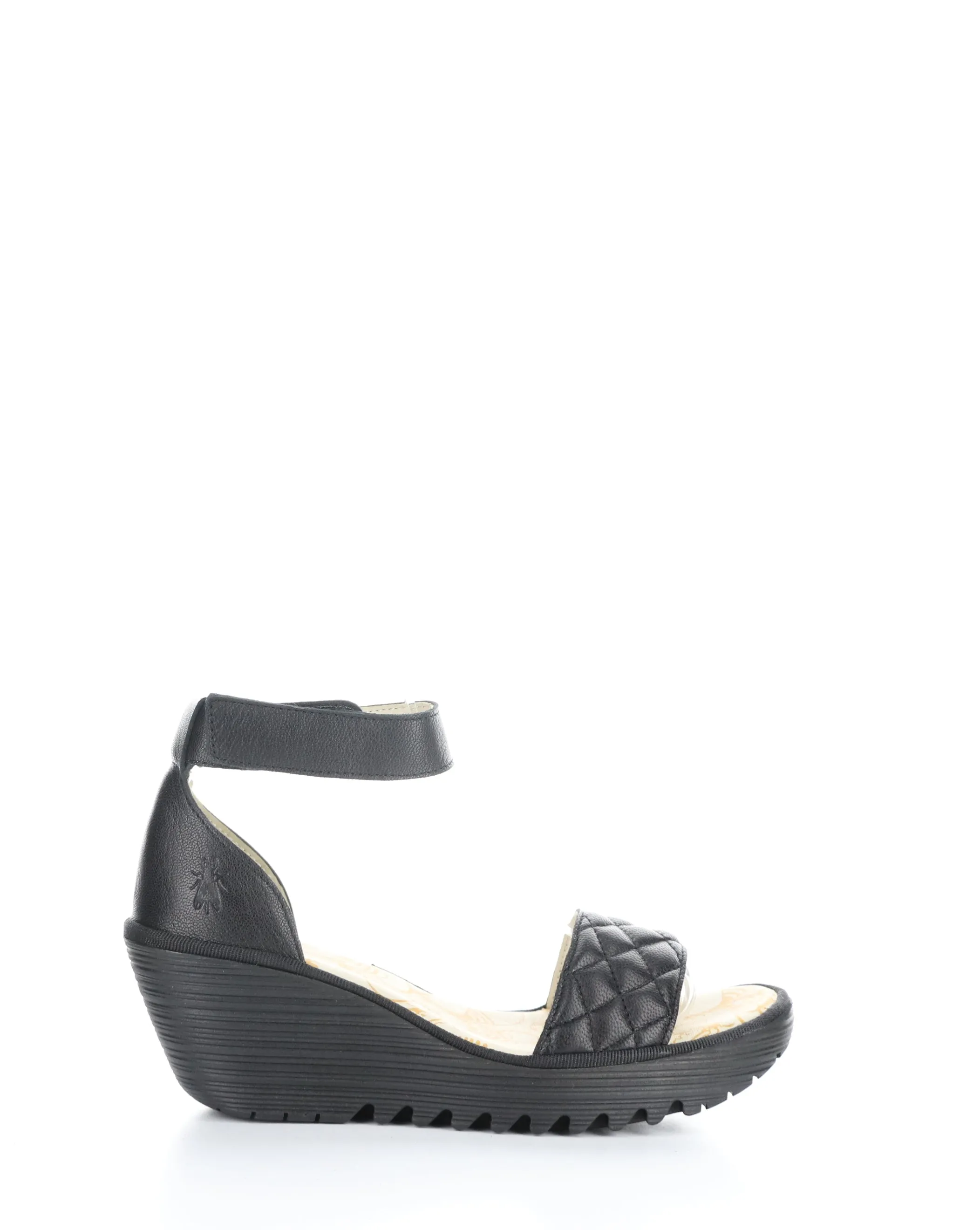 YARU471FLY Black Sandals with Velcro Fastening