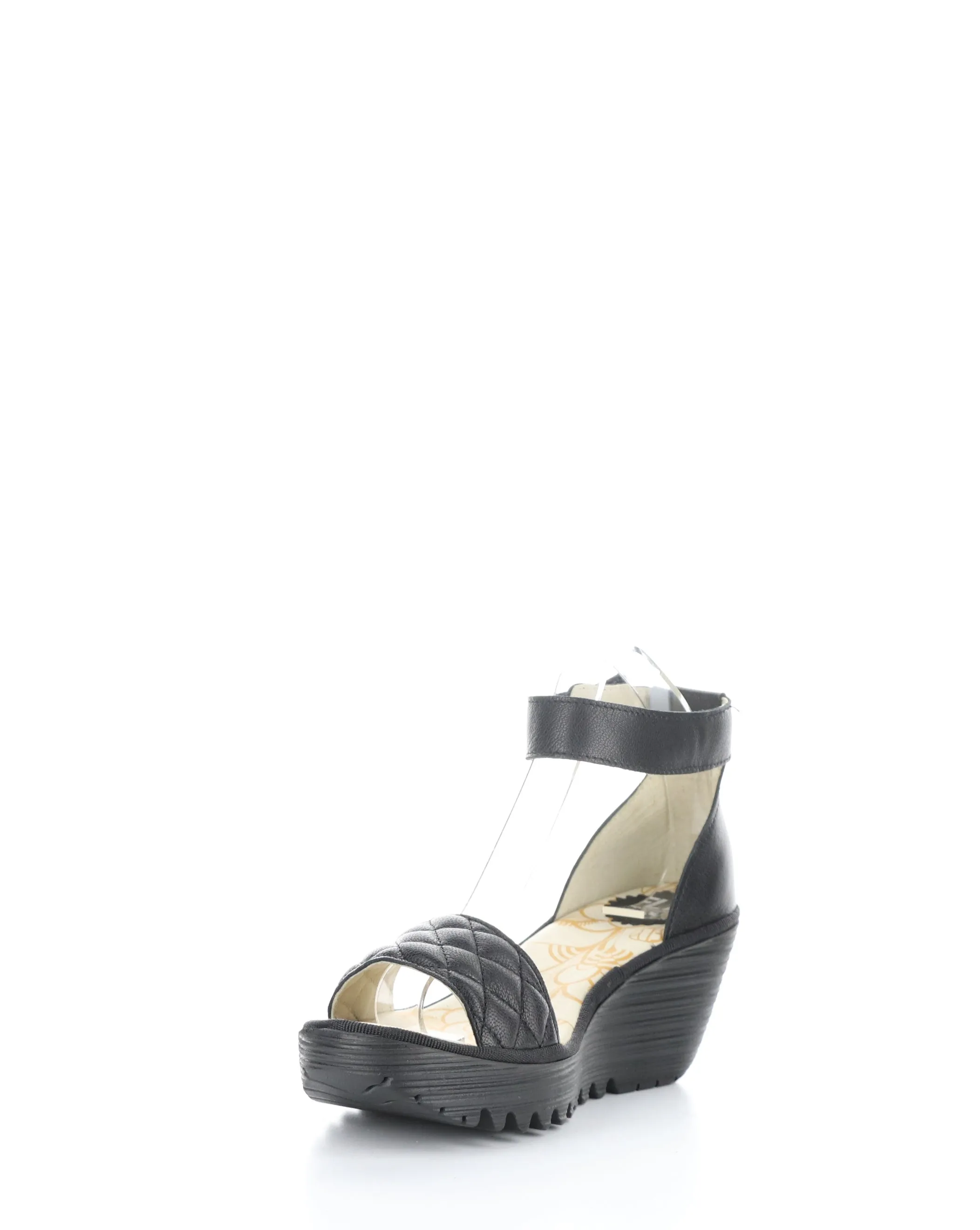 YARU471FLY Black Sandals with Velcro Fastening