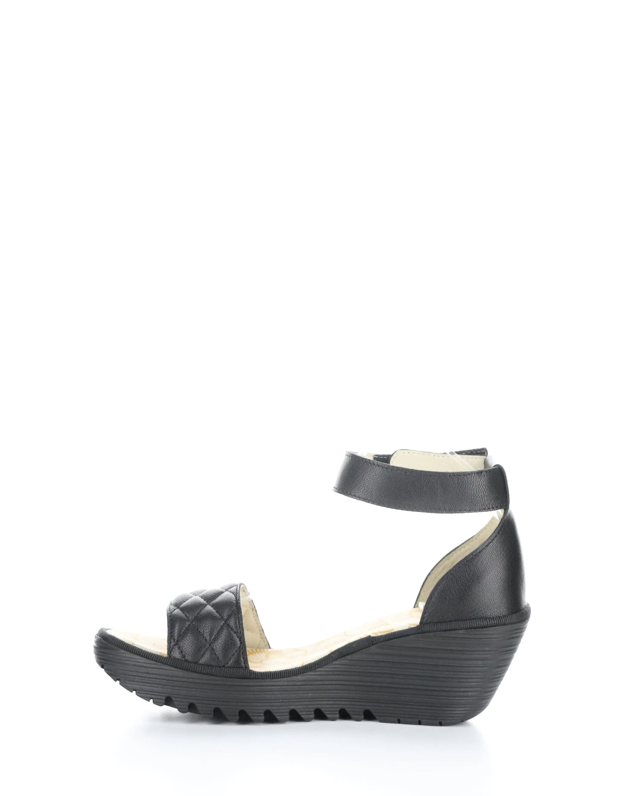 YARU471FLY Black Sandals with Velcro Fastening