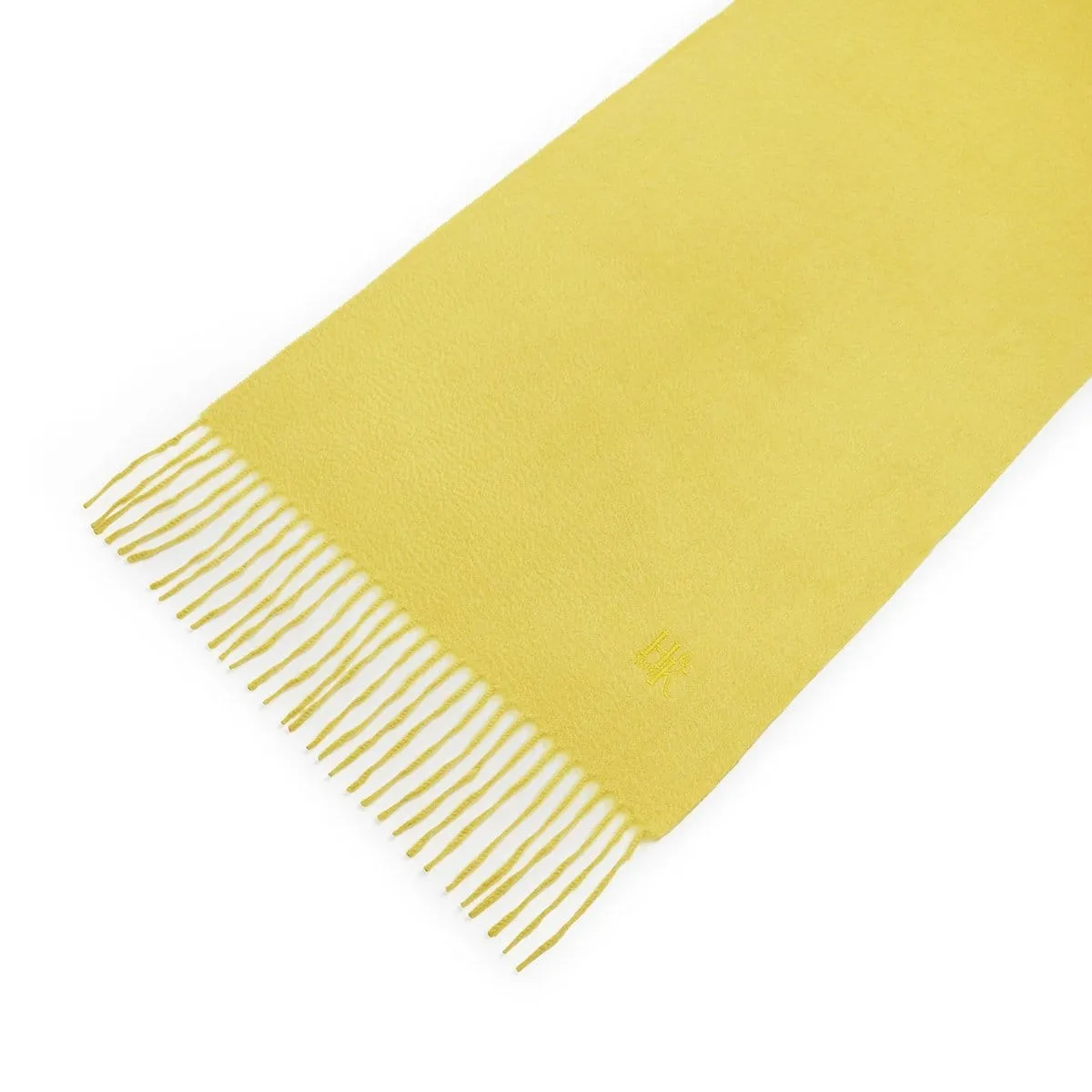 100% Cashmere Yellow Scarf