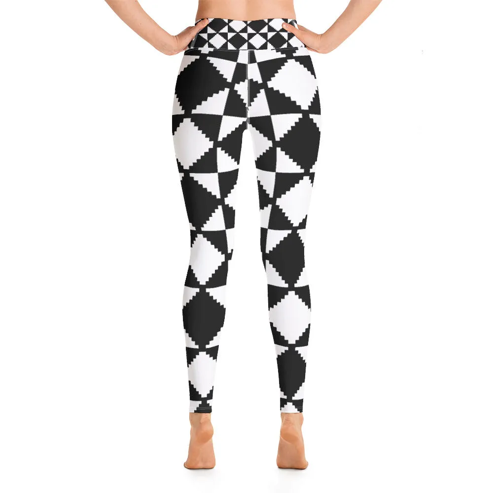 Abstract Tile Yoga Leggings