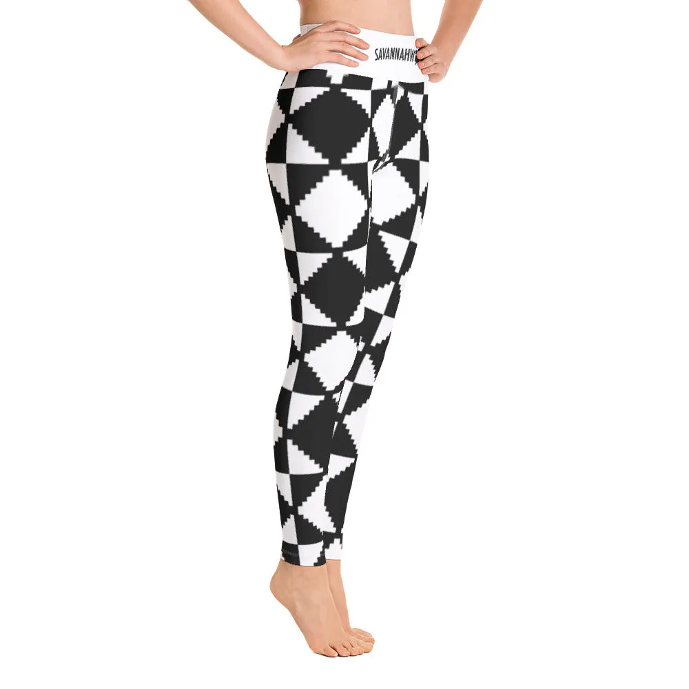 Abstract Tile Yoga Leggings