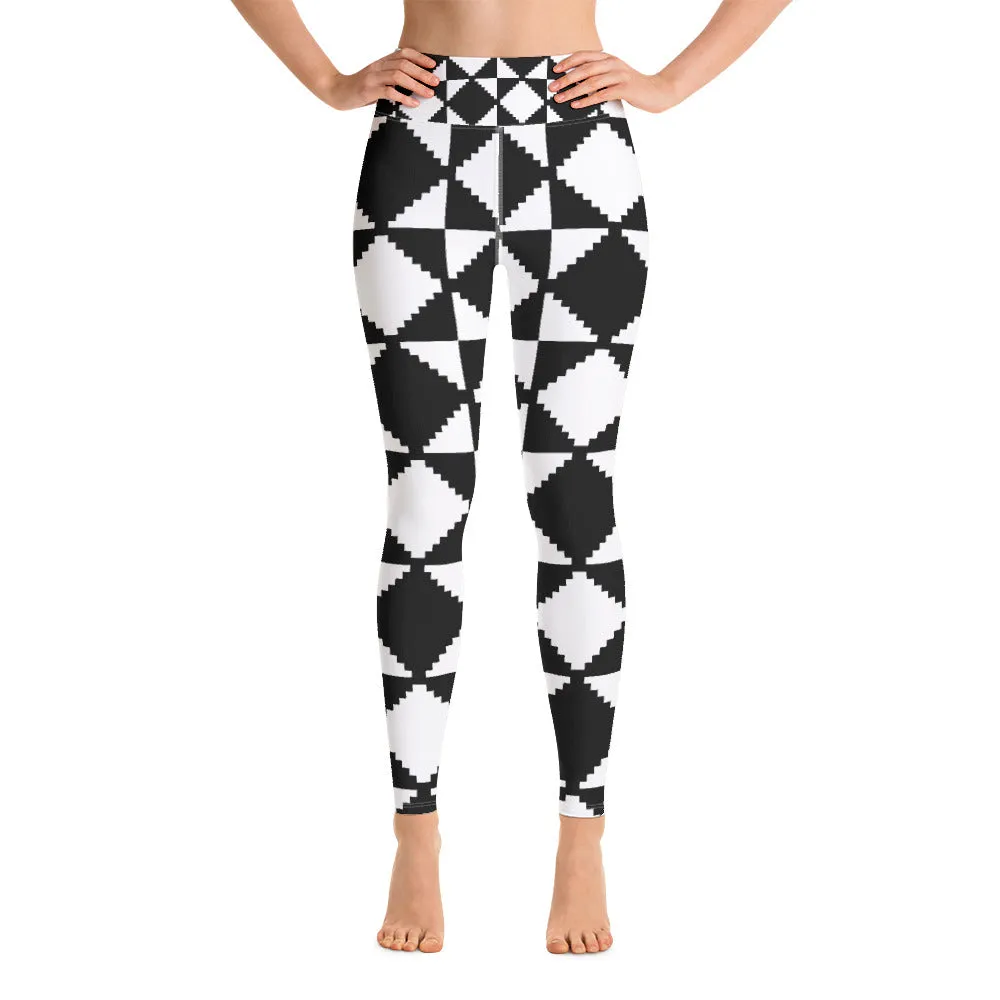 Abstract Tile Yoga Leggings