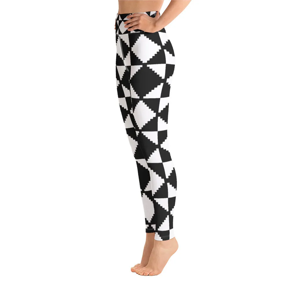 Abstract Tile Yoga Leggings