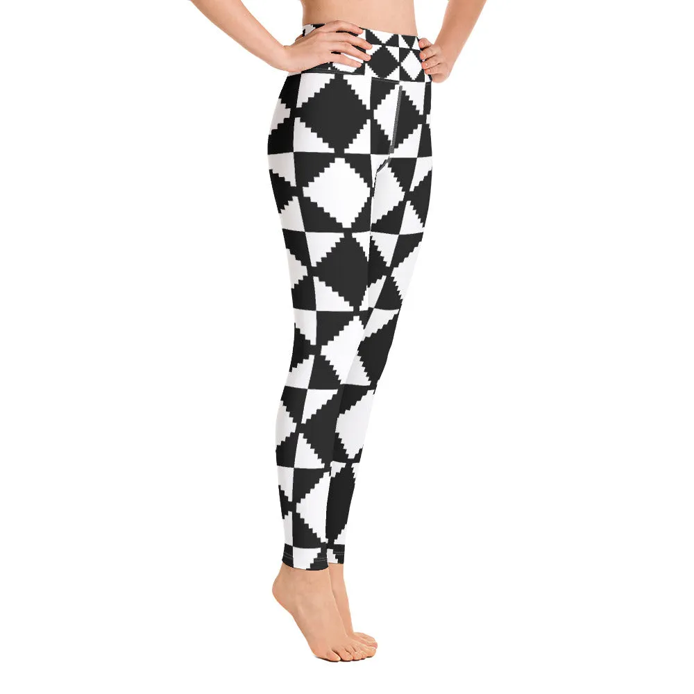 Abstract Tile Yoga Leggings